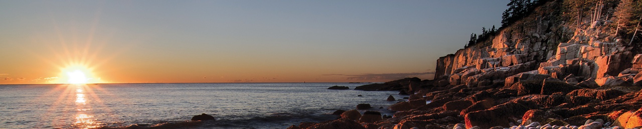 Sunrise on Maine coast